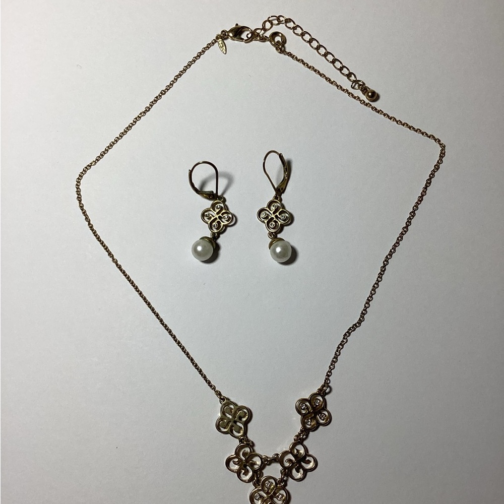 Avon Gold and White Necklace Collection